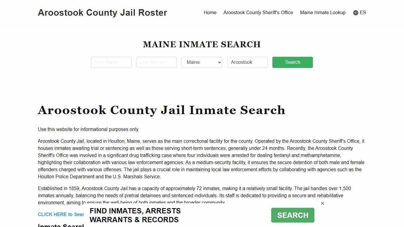 Aroostook County Jail Roster Lookup, ME, Inmate Search