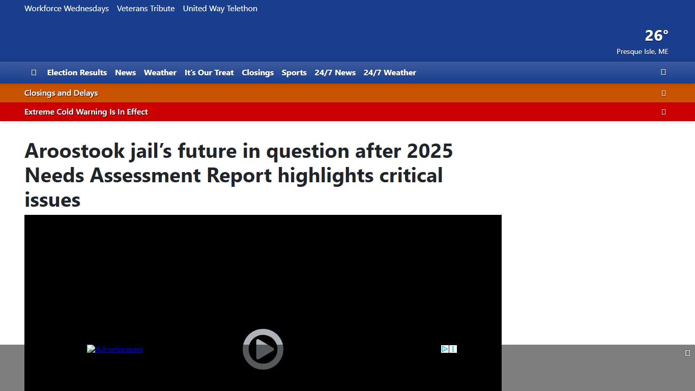 Aroostook jail’s future in question after 2025 Needs Assessment Report highlights critical issues